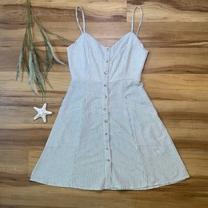 Grade & Gather Striped Button Dress